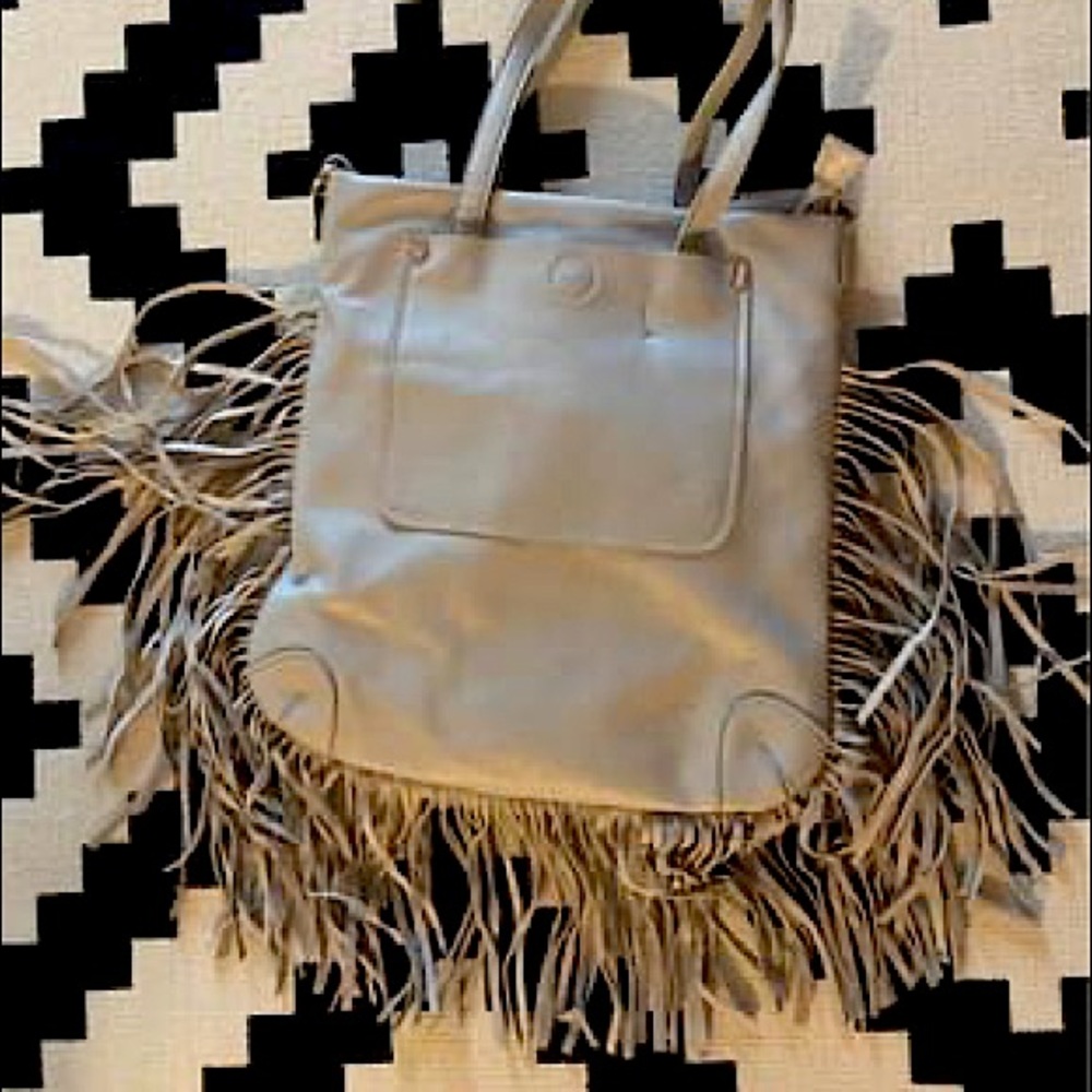Soft fringe purse